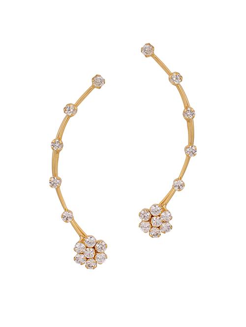 white gold plated earring - 12796276 - Very Small Image - 1