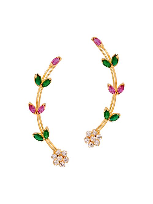 multi colored gold plated earring - 12796285 - Very Small Image - 1