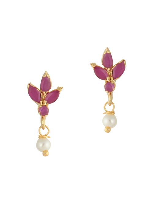 parijaat pack of cz stud earrings - 12796440 - Very Small Image - 1
