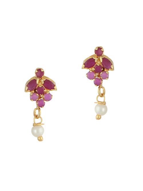 parijaat pack of cz stud earrings - 12796442 - Very Small Image - 1