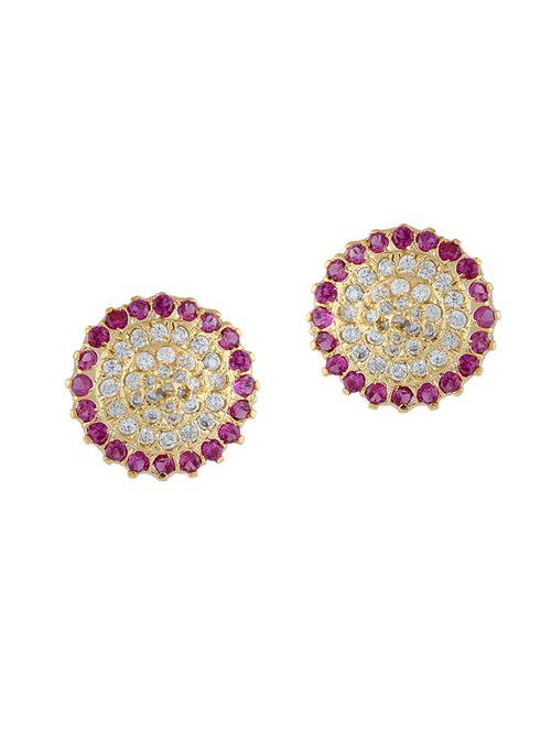 parijaat pack of cz stud earrings - 12796572 - Very Small Image - 1