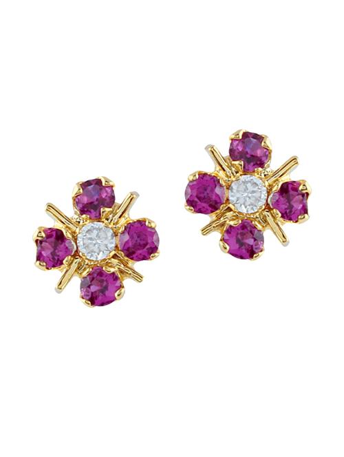 parijaat pack of cz stud earrings - 12796579 - Very Small Image - 1