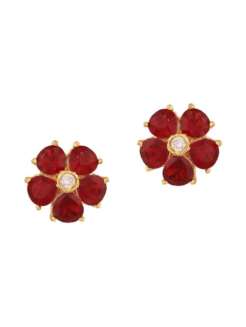 parijaat pack of cz stud earrings - 12796620 - Very Small Image - 1