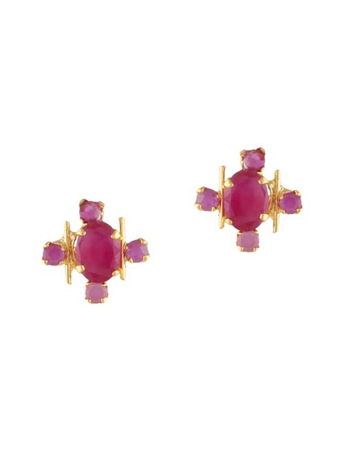 parijaat pack of cz stud earrings - 12796625 - Very Small Image - 1
