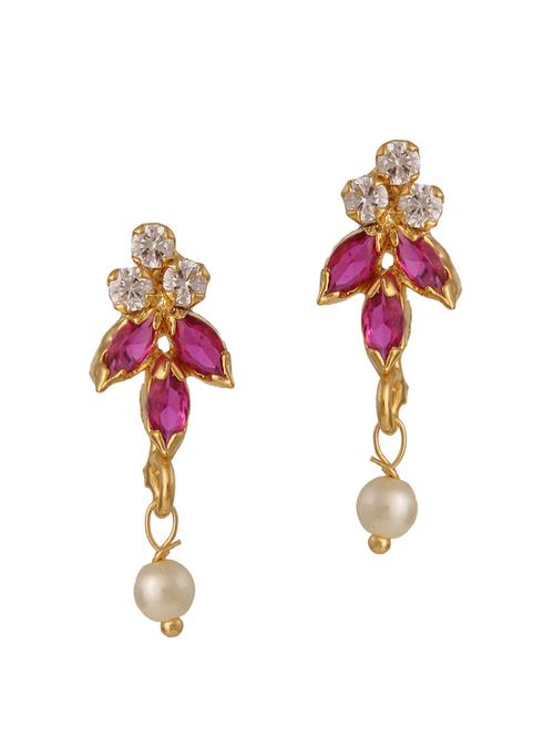 parijaat pack of cz stud earrings - 12796712 - Very Small Image - 1