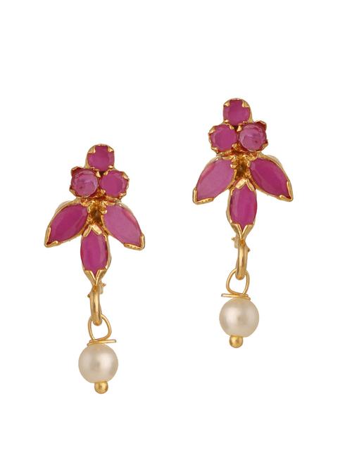 parijaat pack of cz stud earrings - 12796713 - Very Small Image - 1