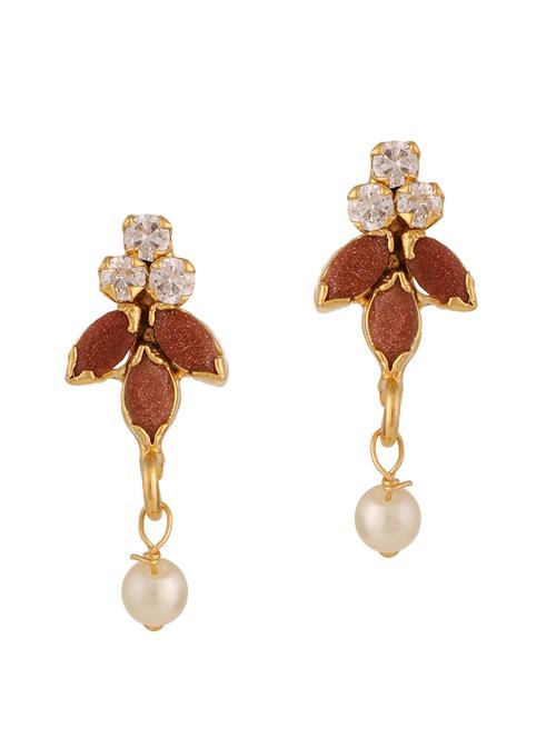 parijaat pack of cz stud earrings - 12796716 - Very Small Image - 1