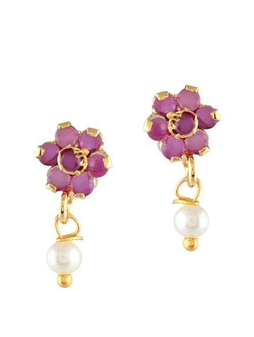 parijaat pack of cz stud earrings - 12796725 - Very Small Image - 1