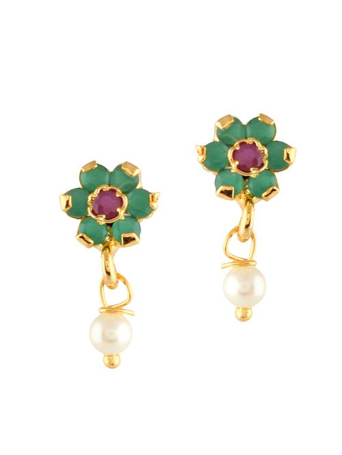 parijaat pack of cz stud earrings - 12796726 - Very Small Image - 1