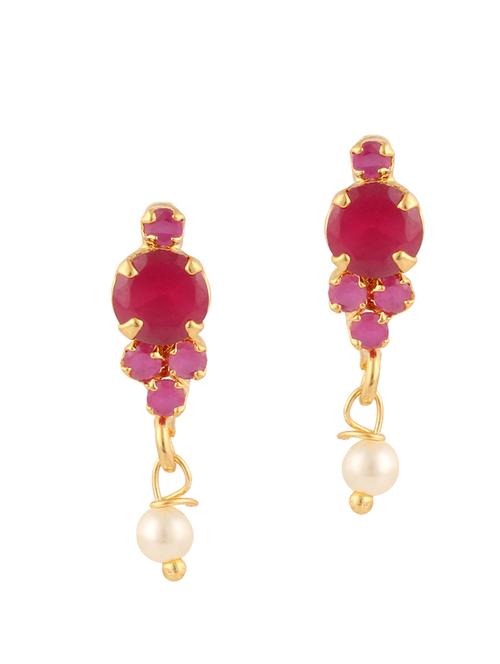 parijaat pack of cz stud earrings - 12796747 - Very Small Image - 1