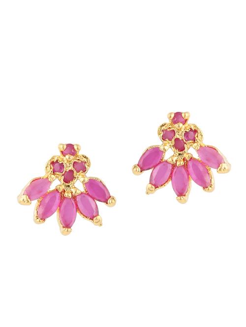 parijaat pack of cz stud earrings - 12796749 - Very Small Image - 1