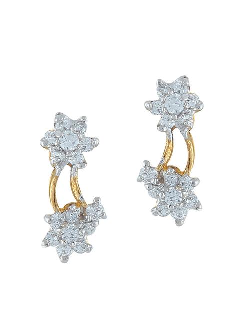 parijaat pack of cz stud earrings - 12796836 - Very Small Image - 1