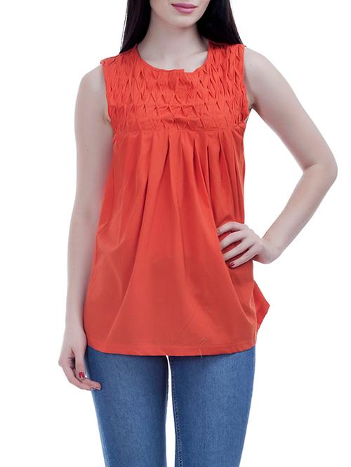 orange cotton regular top - 12799434 - Very Small Image - 1