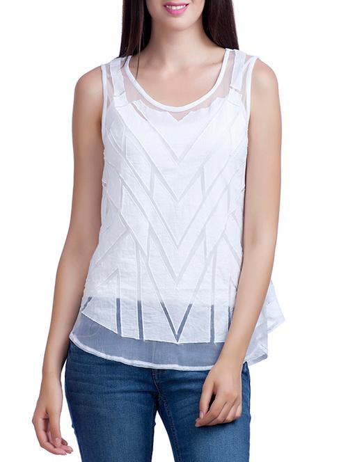white cotton tank top - 12799457 - Very Small Image - 1