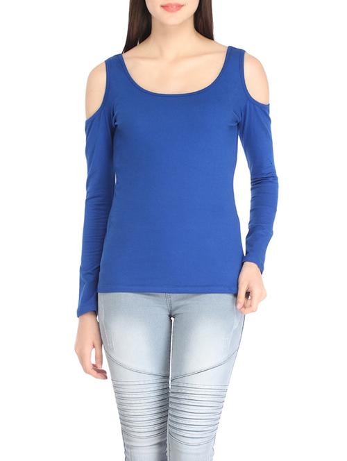 blue cotton regular top - 12799977 - Very Small Image - 1