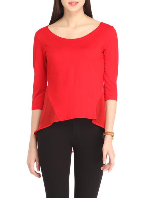 red cotton high low top - 12799989 - Very Small Image - 1