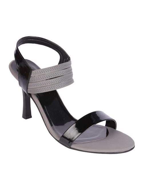 grey leatherette back strap sandals - 12800711 - Very Small Image - 1