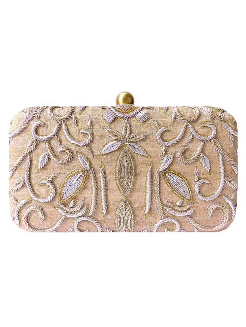 beige embellished box clutch - 12801010 - Very Small Image - 1