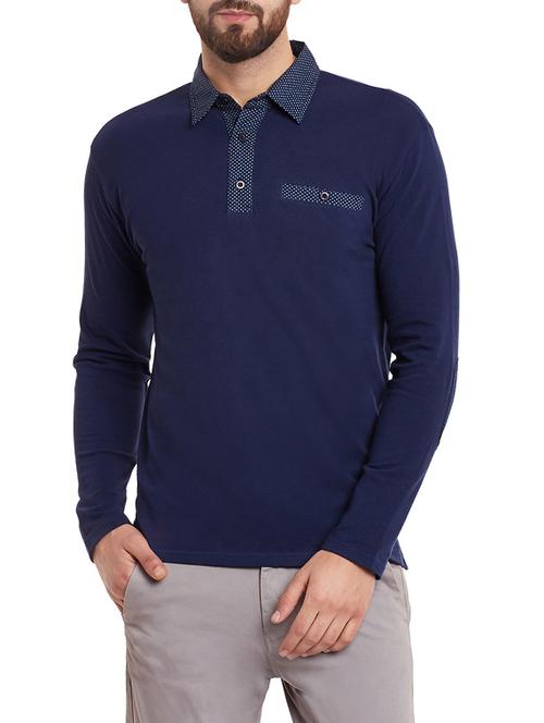 blue cotton tshirt - 12801070 - Very Small Image - 1