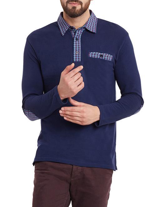 blue cotton tshirt - 12801071 - Very Small Image - 1