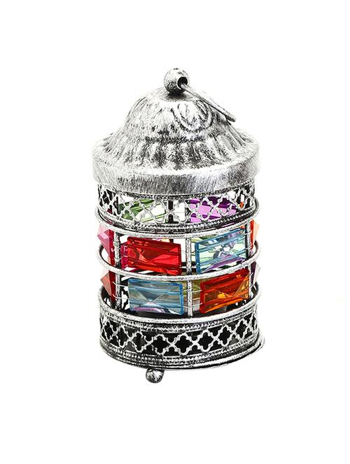 rustic silver finish gun metal tea light holder - 12801560 - Very Small Image - 1