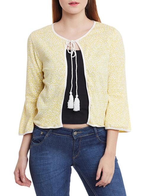 yellow cotton shrug - 12801930 - Very Small Image - 1