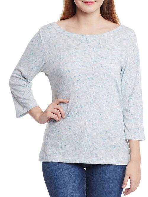 grey cotton regular tshirt - 12801961 - Very Small Image - 1