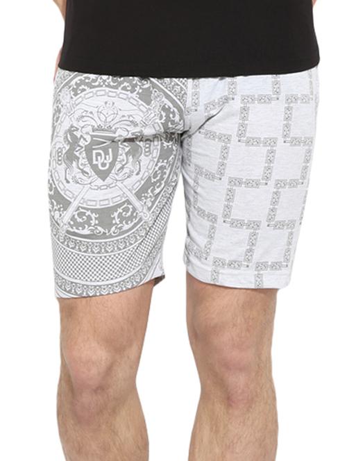 whitw cotton printed short - 12802246 - Very Small Image - 1