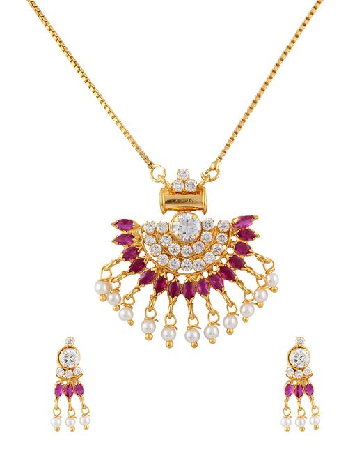 parijaat cz pendant for women - 12802625 - Very Small Image - 1