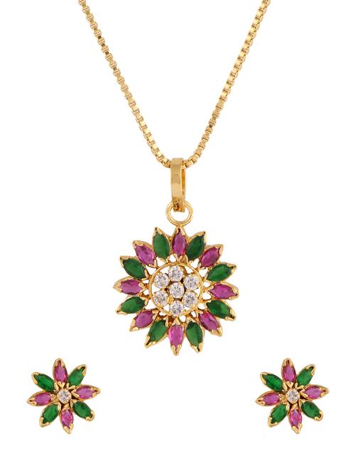 parijaat cz pendant for women - 12802884 - Very Small Image - 1