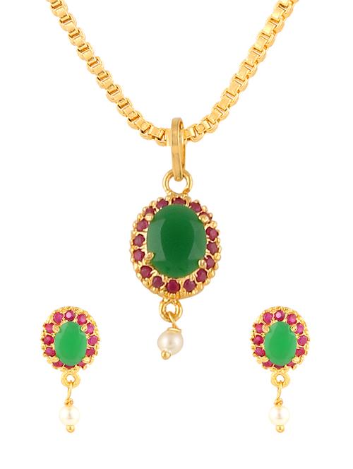parijaat cz pendant for women - 12802964 - Very Small Image - 1