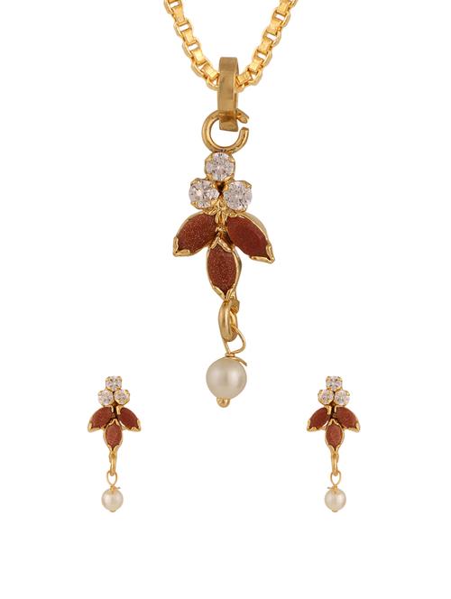 parijaat cz pendant for women - 12803049 - Very Small Image - 1
