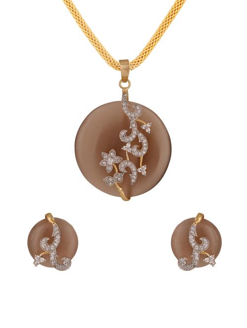 parijaat cz pendant for women - 12803055 - Very Small Image - 1
