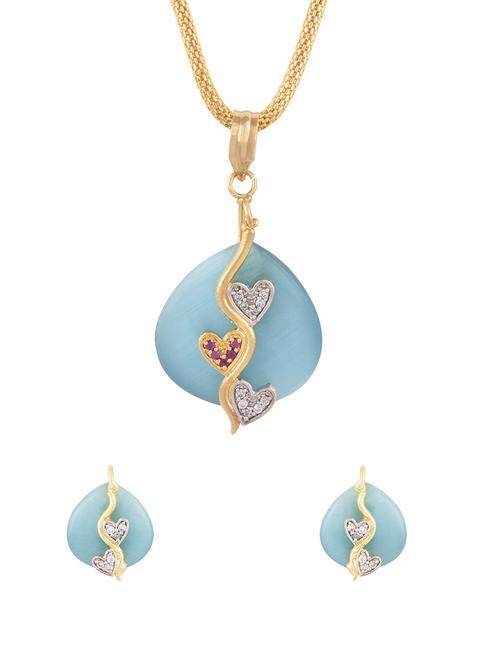 parijaat cz pendant for women - 12803087 - Very Small Image - 1