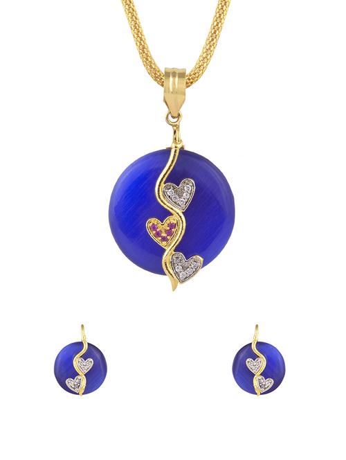 parijaat cz pendant for women - 12803094 - Very Small Image - 1