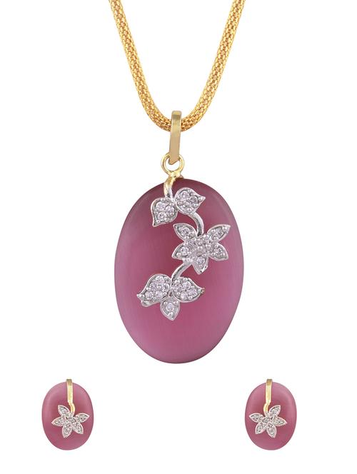 parijaat cz pendant for women - 12803101 - Very Small Image - 1