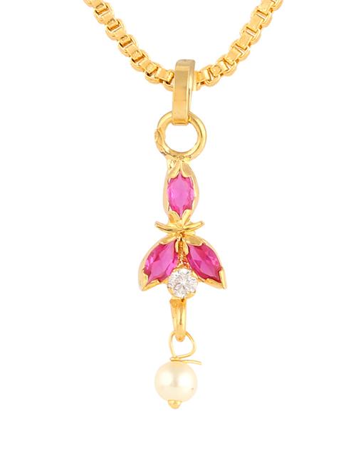 parijaat cz pendant for women - 12804096 - Very Small Image - 1