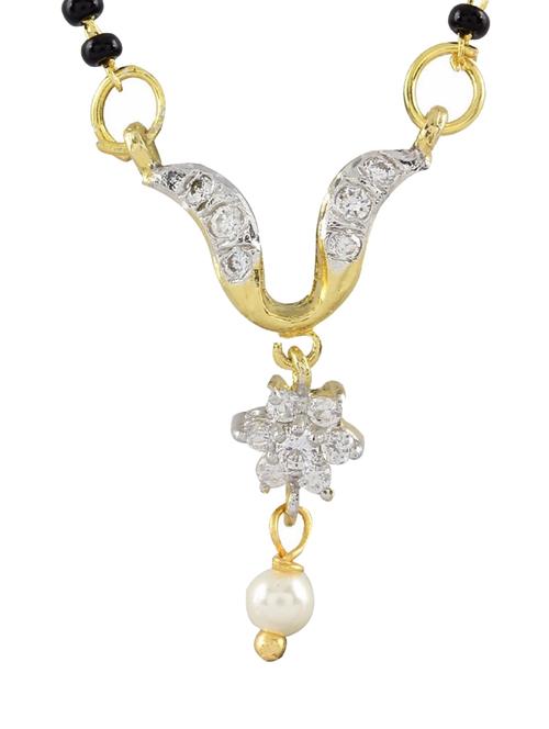parijaat cz mangalsutra for women - 12804202 - Very Small Image - 1