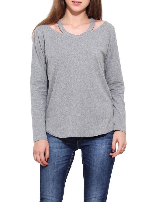 grey viscose regular top - 12805765 - Very Small Image - 1