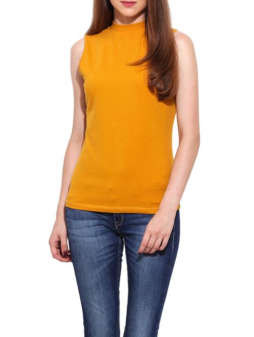 orange cotton turtle neck top - 12805774 - Very Small Image - 1