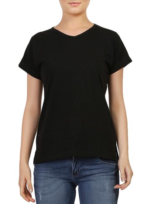 black cotton regular tshirt - 12806226 - Very Small Image - 1