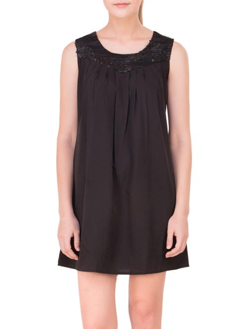 black crepe shift dress - 12806530 - Very Small Image - 1