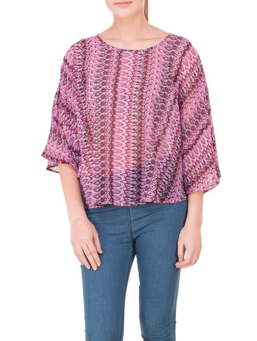 pink georgette kaftan - 12806538 - Very Small Image - 1
