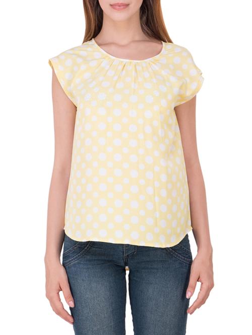 yellow crepe regular top - 12806554 - Very Small Image - 1