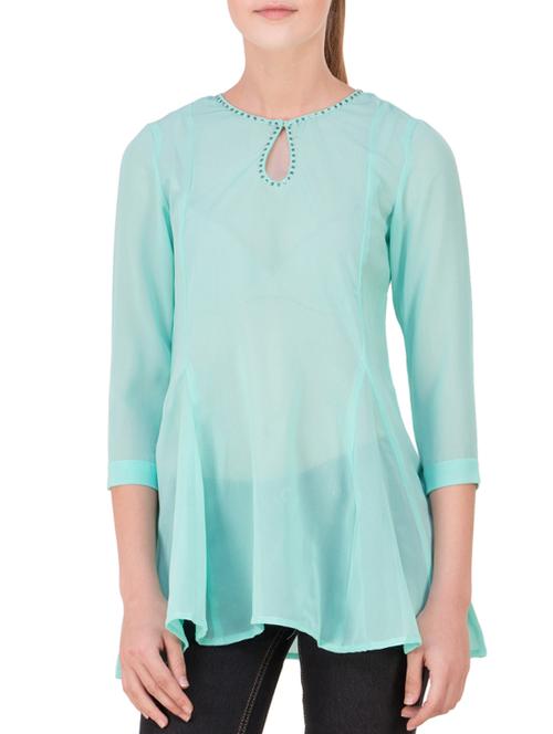 embellished solid tunic - 12806599 - Very Small Image - 1