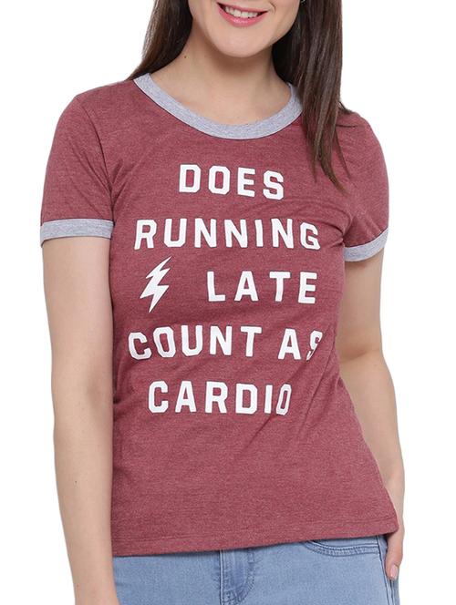 red printed cotton regular tee - 12806734 - Very Small Image - 1