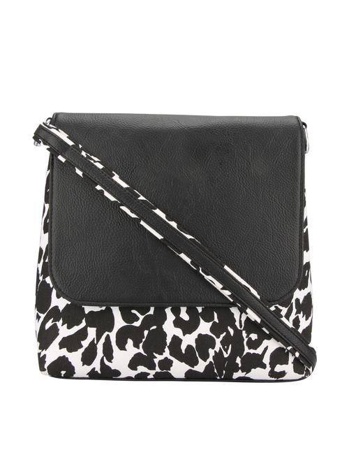 black leatherette sling bag - 12806781 - Very Small Image - 1