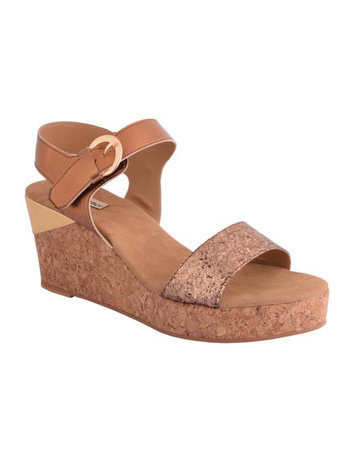 gold ankle strap wedge - 12807429 - Very Small Image - 1