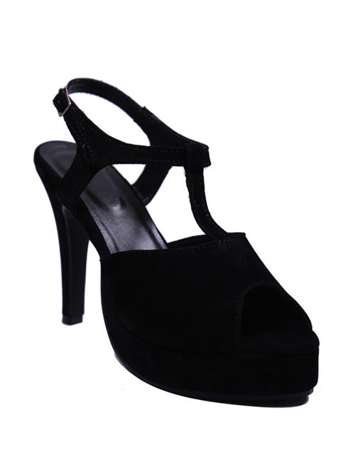 black suede platforms sandals - 12809580 - Very Small Image - 1