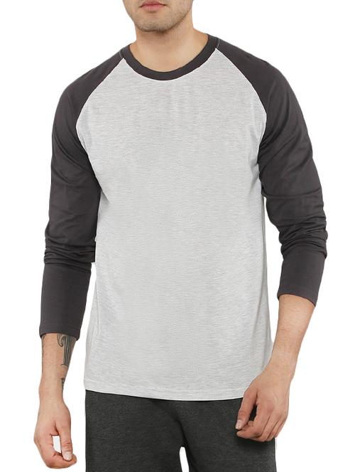 grey cotton raglan t-shirt - 12809725 - Very Small Image - 1